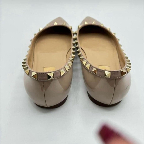 Valentino Rockstud Patent Leather Ballet Flats Size 39 - Picture 6 of 12